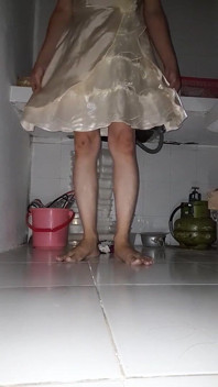 Girl Satin Party Dress Fetish Masturbation