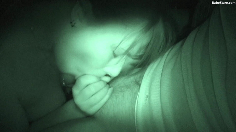 Babe Stare: Emily gives some awesome head at night