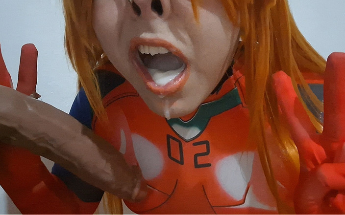 fermerino: Asuka สาวข้ามเพศคนสวยกินน้ําเงี่ยนและอมควยให้ดิลโด้ขณะที่เธอใช้รูจมูก BDSM สุดขีด