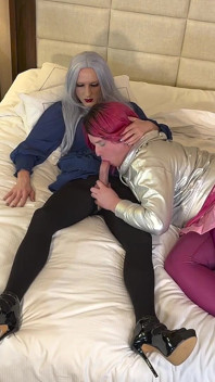 Hot Crossdressing Goddess Gets Blowjob From Trans Kelsey Masters - Compilation 1