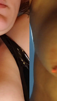 Split Screen Double Rebeca Addams Boobs Bouncing