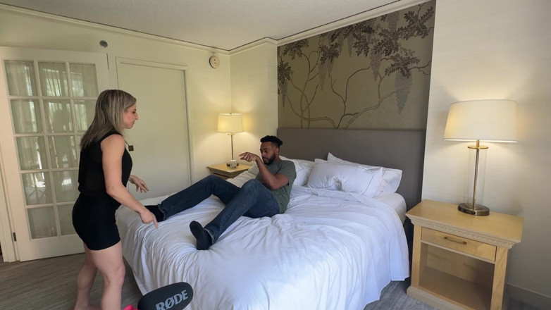Lora Cross: Bts Lora and Jordan BBC Rim Ride and Facial
