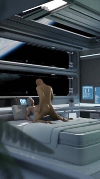 Nexus-3: En mi órbita. Seductora rubia tetona tiene el mejor sexo en la estación espacial