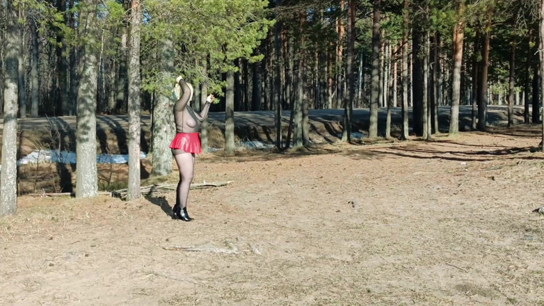 RedRoseRus: Sexy Micro Skirt - Walking Outdoor