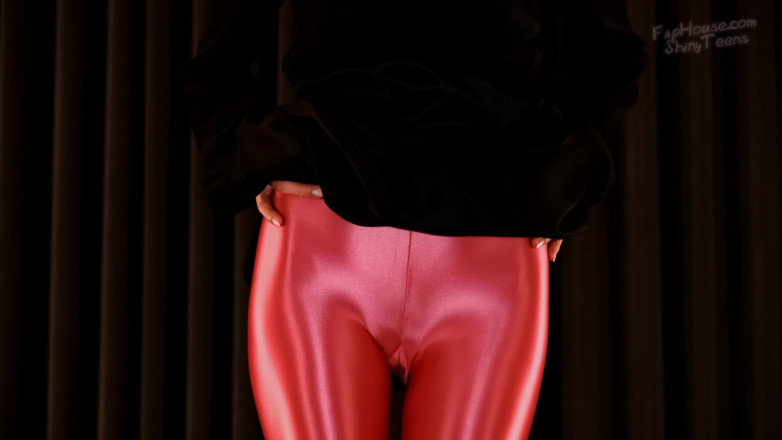 Shiny teens: 927 Collant in spandex rosa lucido