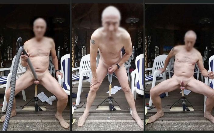 Janneman janneman: Buitenshuis exhibitionistische neukmachine kontneuken en stofzuiger zuigen seksshow cumshot