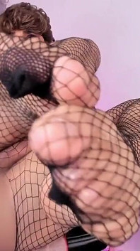 Colombian Femboy Juicy Ass in Torn Tights Like a Tip Wanting Cock