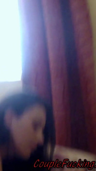 Sexy Babe Sucking Old Cock and Licking the Cock Head Smiling and Being Happy While She Wets It