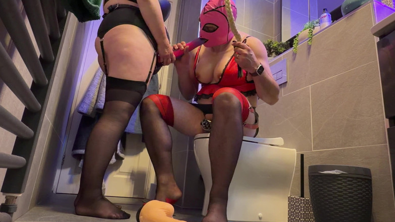 Jenna Blue: Toilet Anal Fuck in the Bathroom for My Sissy Bitch...