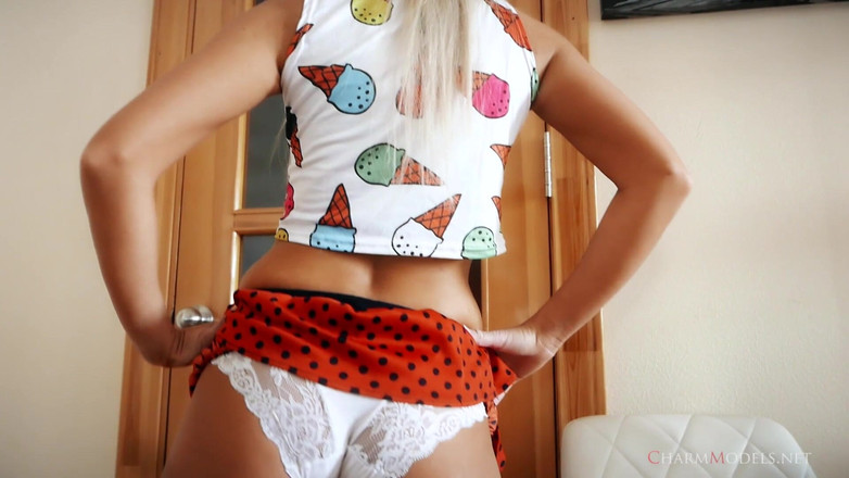 CharmModels: Sophia Sonne White Panties