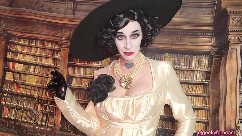 Geeky Femdom: Lady Dimitrescu World Wide हिलाने के निर्देश