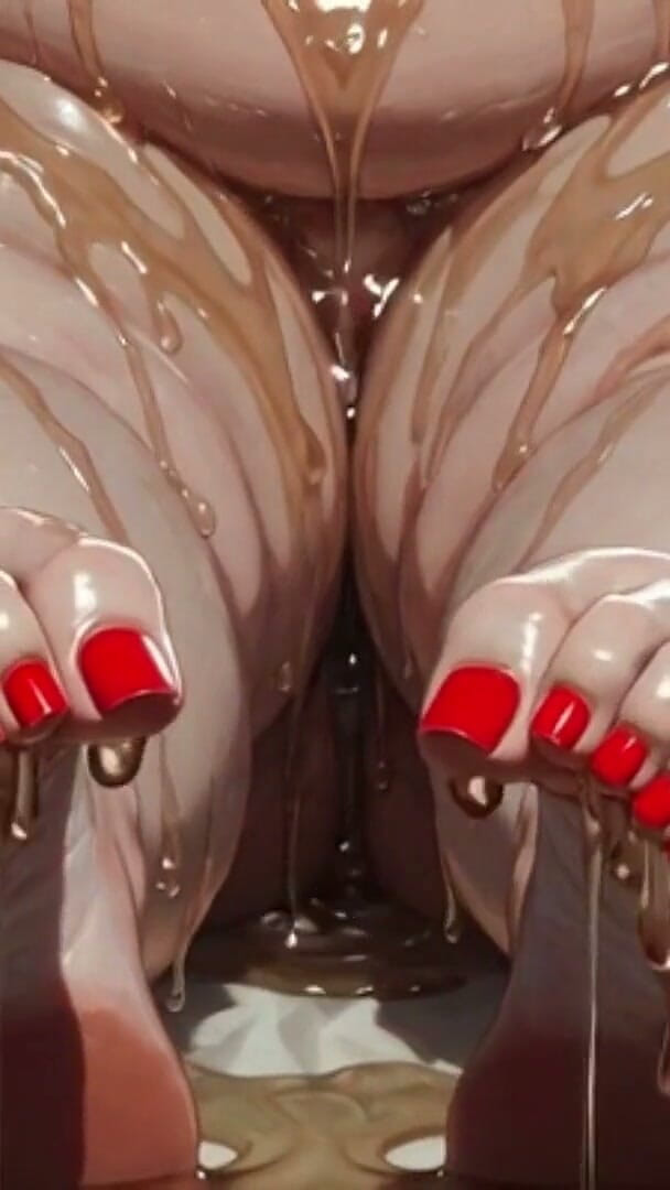 YOUR BEST FANTASY: Une SSBBW obèse masse ses énormes pieds huilé - gros plan sur...