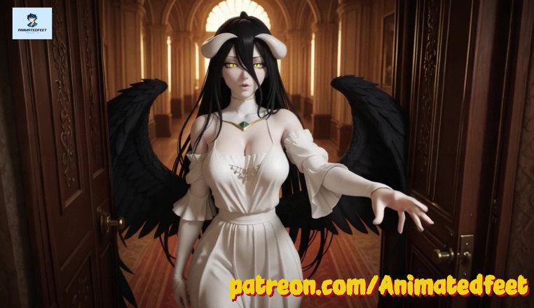 Animatedfeet: Animovaný Albedo Overlord Anální footjob Blowjob Hentai
