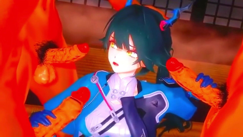 NSFWOtaku: Arknights Endfield - Chen รุมเย็ด Ntr sex - แอนิเมชั่นเฮนไต 3 มิติ