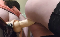 Trans Veronica Trains Her Pussy and Mouth.