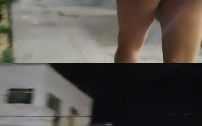 Traviezisha: 이중 캠 : 거리에서 그녀의 바닥을 알몸으로 따먹는 끈 팬티의 노출증 Sissy