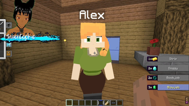 Manor Cookie: Minecraft Jenny Mod fapcraft的Alex！来自Minecraft，她想要以不同的方式和性姿势操steve