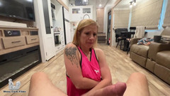 Jane Cane: Sexy blonďatá macecha dostane creampie do roztrhaných kalhot na jógu -...