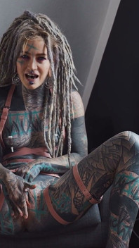 Big Squirt From Tattoo Girl in High Heels - Hard Anal Strech - ATM, Big Dildos, Gape, Prolapse Play