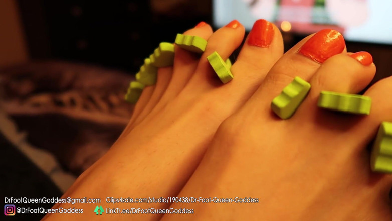 Dr. Foot Queen Goddess: Педі яйце педикюр (помаранчевий) частина 4