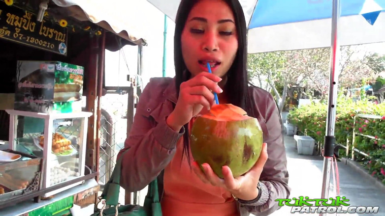 Trike Patrol - Tuk Tuk Patrol: Small tit Thai teen stretched out by big white cock