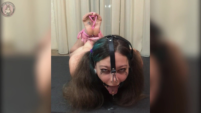 Sweet Sansarella: Puta amarrada, gancho de nariz, babando no anel