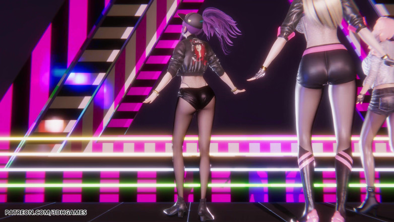 3D-Hentai Games: [mmd] Blackpink - whistle ahri akali seraphine seksi striptiz dansı league...