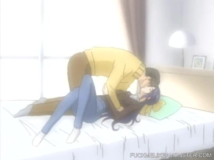 Fuck Me Like a Monster: Hentai cartoon romantic couple enjoys hardcore sex