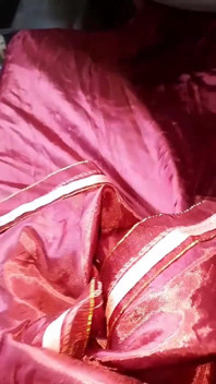 Masturbation Cum Wearing Satin Red Mukenah