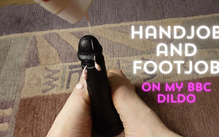 HotRedWildcat: Handjob and Footjob on My BBC Dildo