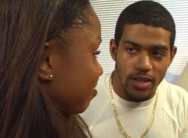 Black Jass: Ebony teen with round butt pussy licked in 69 pose before...