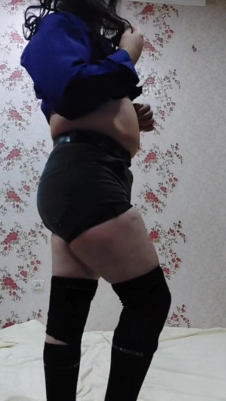 Kitty_Cross: Krátké černé džíny Big Bubble Butt Sexy Hot Ladyboy Crossdresser Sissy...