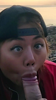 Outdoor Ahegao Blowjob