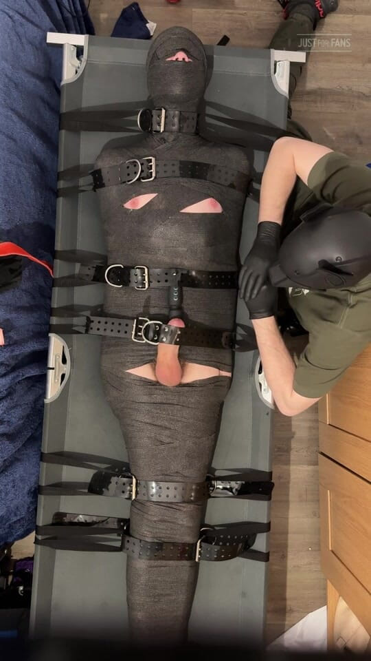 Inmate Cody and SubEdgeX: Twink Completely Mummified and Edged, part 2