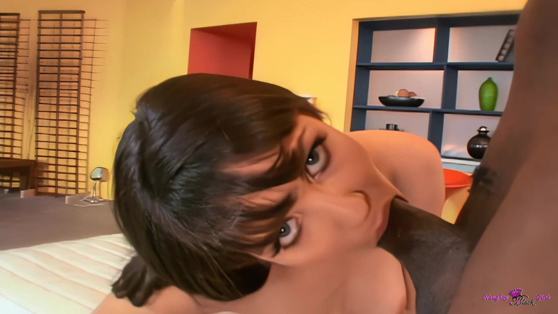 Naughty Black Girls: 大きな胸のカウボーイ女の子がBBCにアナルと膣を激しくセックスされる。