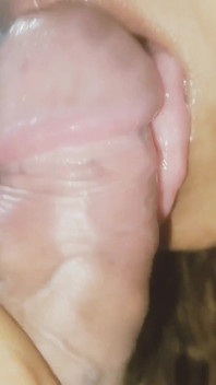 A MILF Gives a Blowjob Using Only Her Big, Tasty Tongue, and in the End Swallows All the Cum.