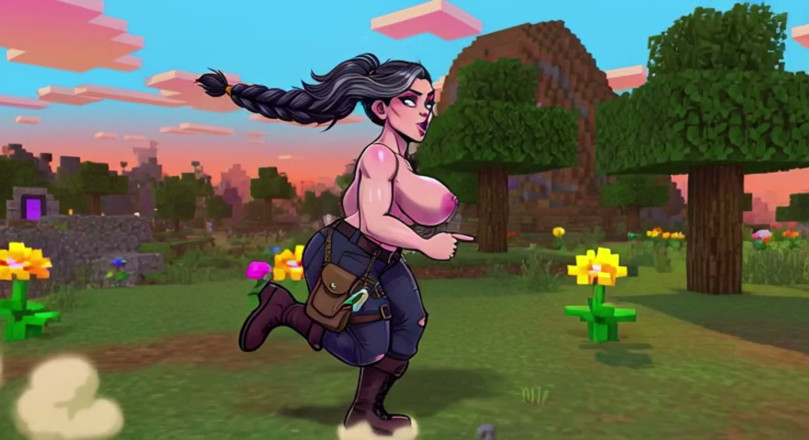 Huge Boobs: Büyük memeli video oyunu parodi animasyonu