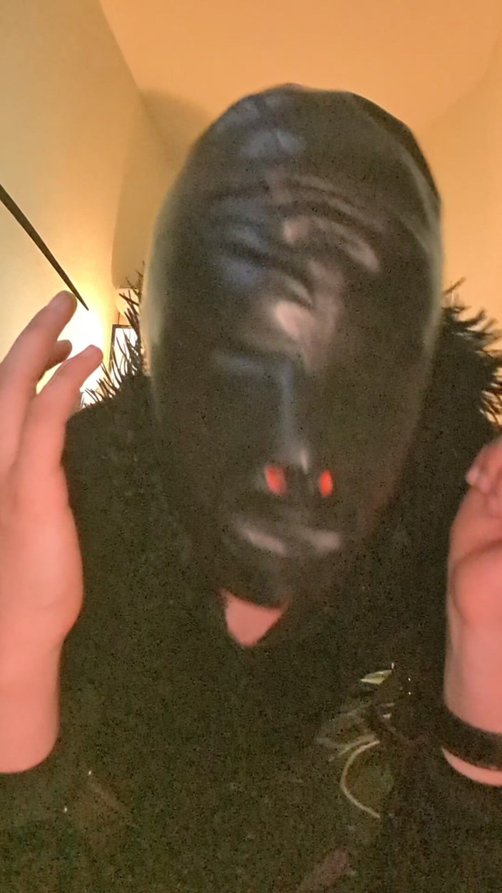 AJ_the_catgirl: Costum de companie Wiht Hood Weile Autobondage cu vibrator