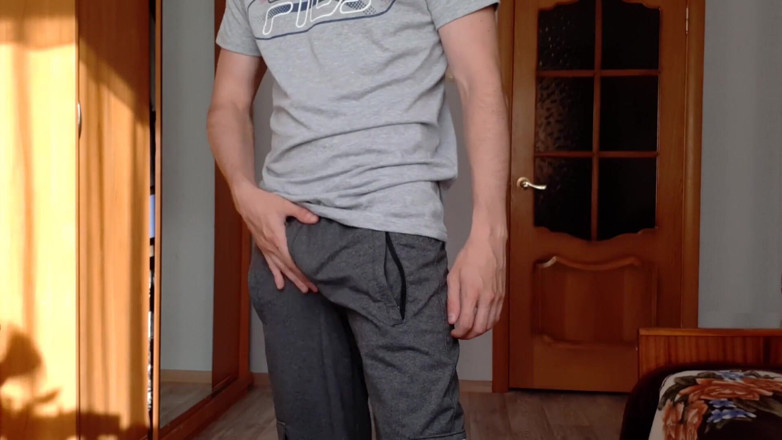AlexRusFun: Village teen jerks off his huge cock and cums on...