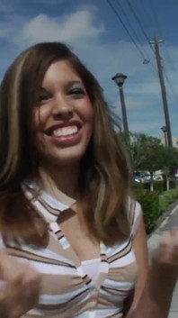 Brunette Morgan Dayne sucks and fucks big cock