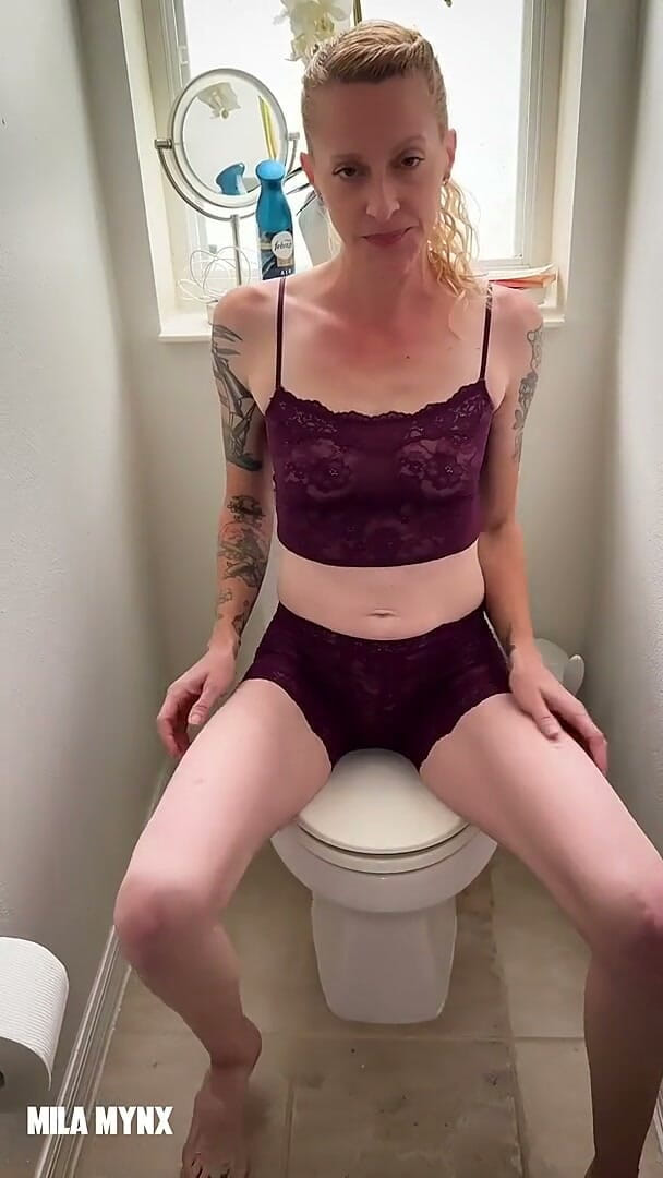Desperate to Pee in My New Lingerie