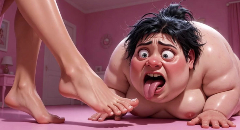 Anime Hentai: Fat Ugly Woman Degraded - Lick Beautiful Girl's