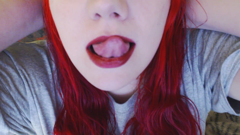 Scarlet Vixen: Lábio n boca fetiche batom vermelho quente