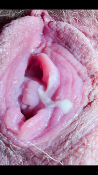 Open Pink Pussy Full of Grool