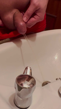 Peeing in the Sink.