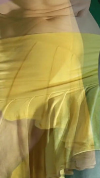 My Panties for Contests Under My Yellow Miniskirt