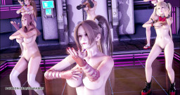 3D-Hentai Games: PinkCat nahý tanec - Nyotengu, Ayane, Kasumi, Marie Rose, Honoka, Mai...