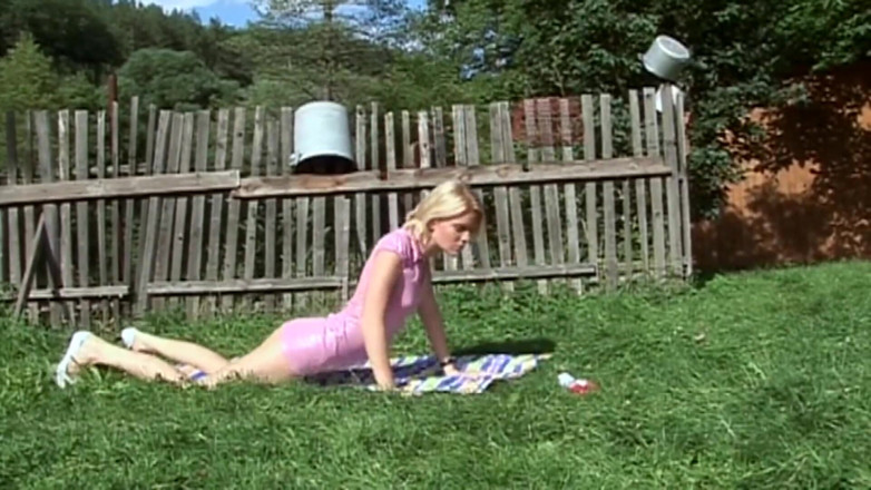Public Entertainment: Teen with small tits getting pissed on