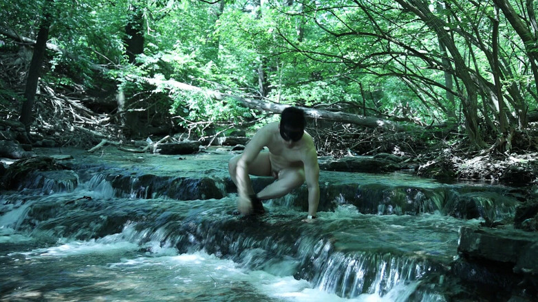 barenakedboy: Flexing by the Waterfall, Trying to Sneak a Little Private...