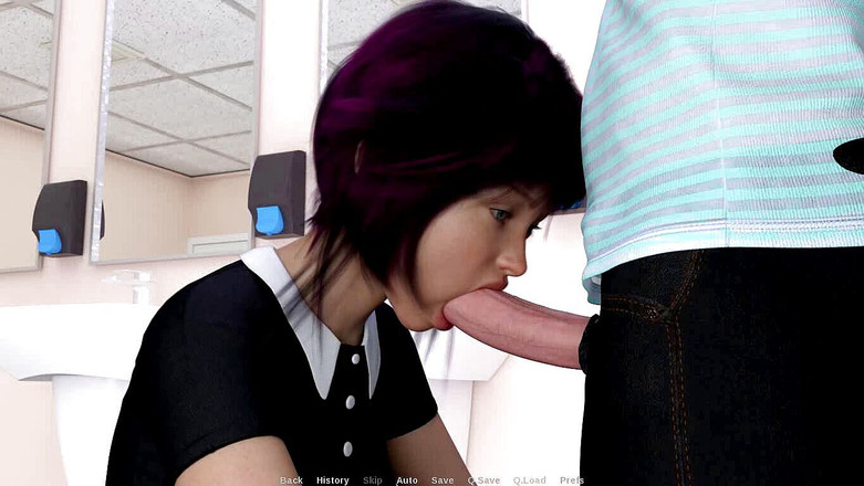 Dirty GamesXxX: Myth academia: pijpbeurt en cumshot in de badkamer van de...